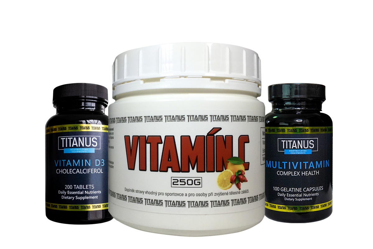 Vitamín D3, C a Multivitamín
