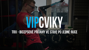 TRX - BICEPSOVÉ PŘÍTAHY VE STOJE PO JEDNÉ RUCE