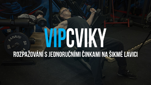 ROZPAŽOVÁNÍ S JEDNORUČNÍMI ČINKAMI NA ŠIKMÉ LAVICI