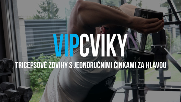 TRICEPSOVÉ ZDVIHY S JEDNORUČNÍMI ČINKAMI ZA HLAVOU